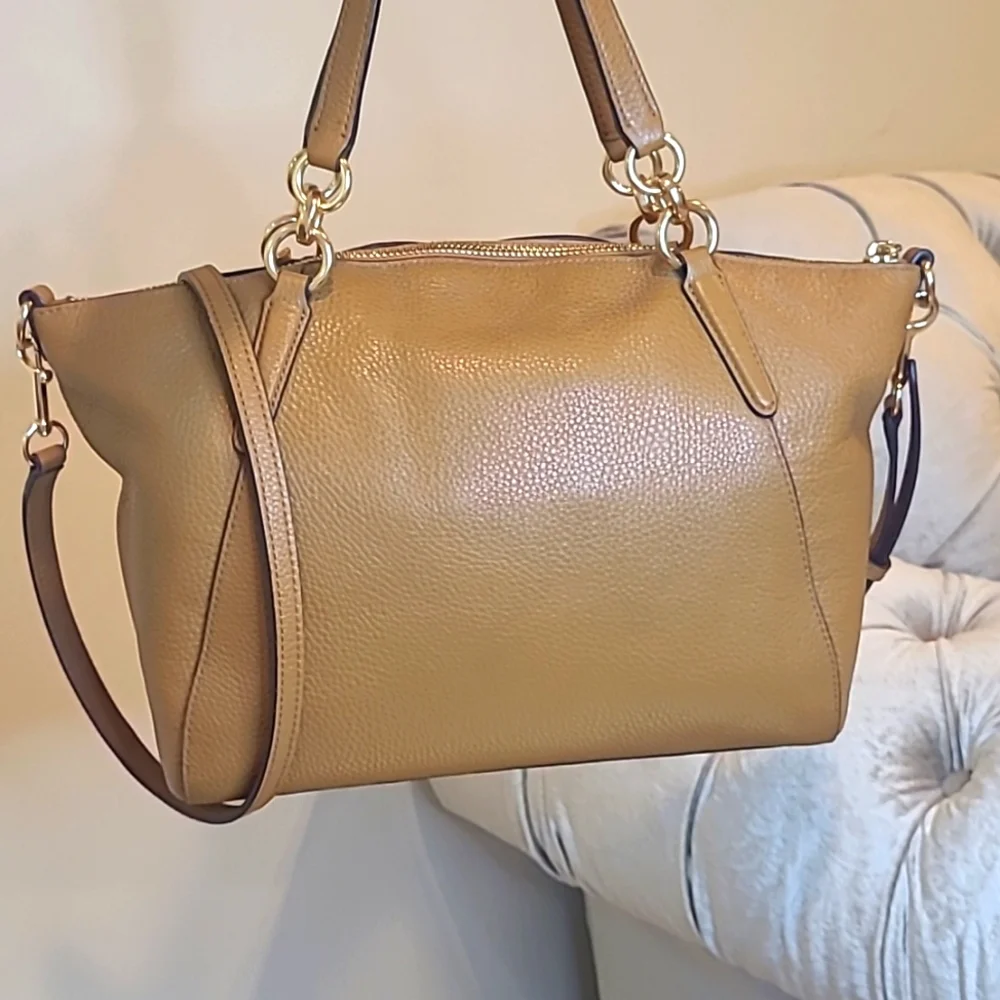 Coach Mini Kelsey Satchel Handbag Tan - Picture 9 of 13